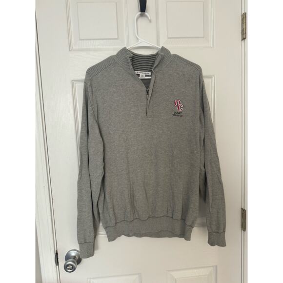 Cutter& Buck The University of Olivet College Men's Sweater Small Elbow Patches - Picture 1 of 5